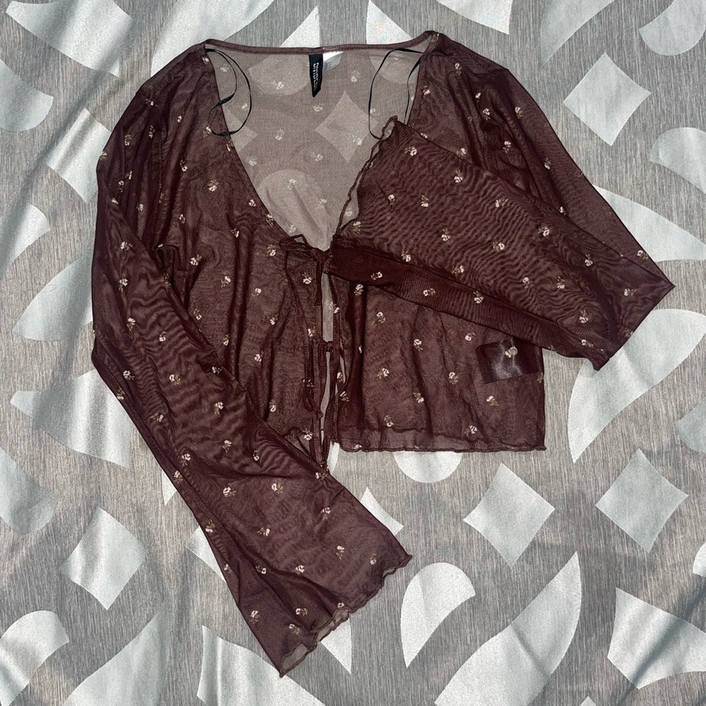 Brown tie top